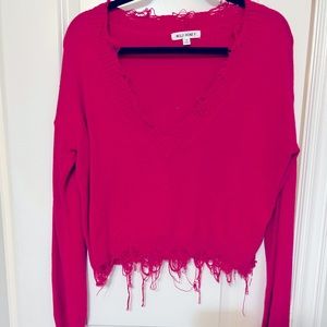 ASOS Wild Honey Frayed Edge Sweater